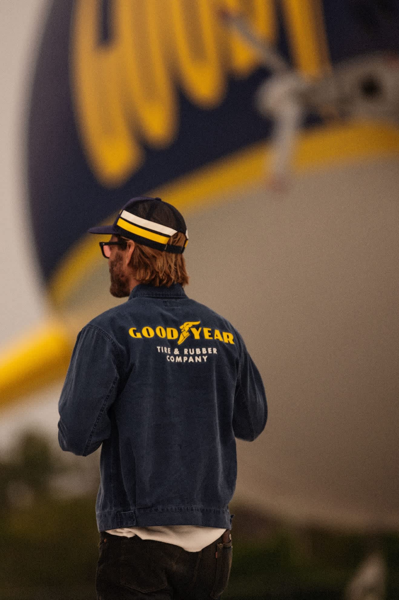Brixton x GoodYear Trademark LW Jacket - Washed Navy