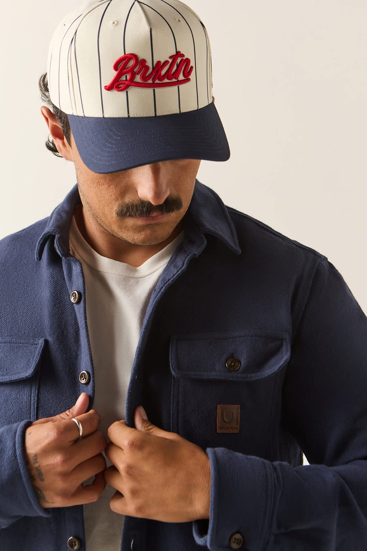 Brixton Bowery Heavy Weight Flannel - Washed Navy