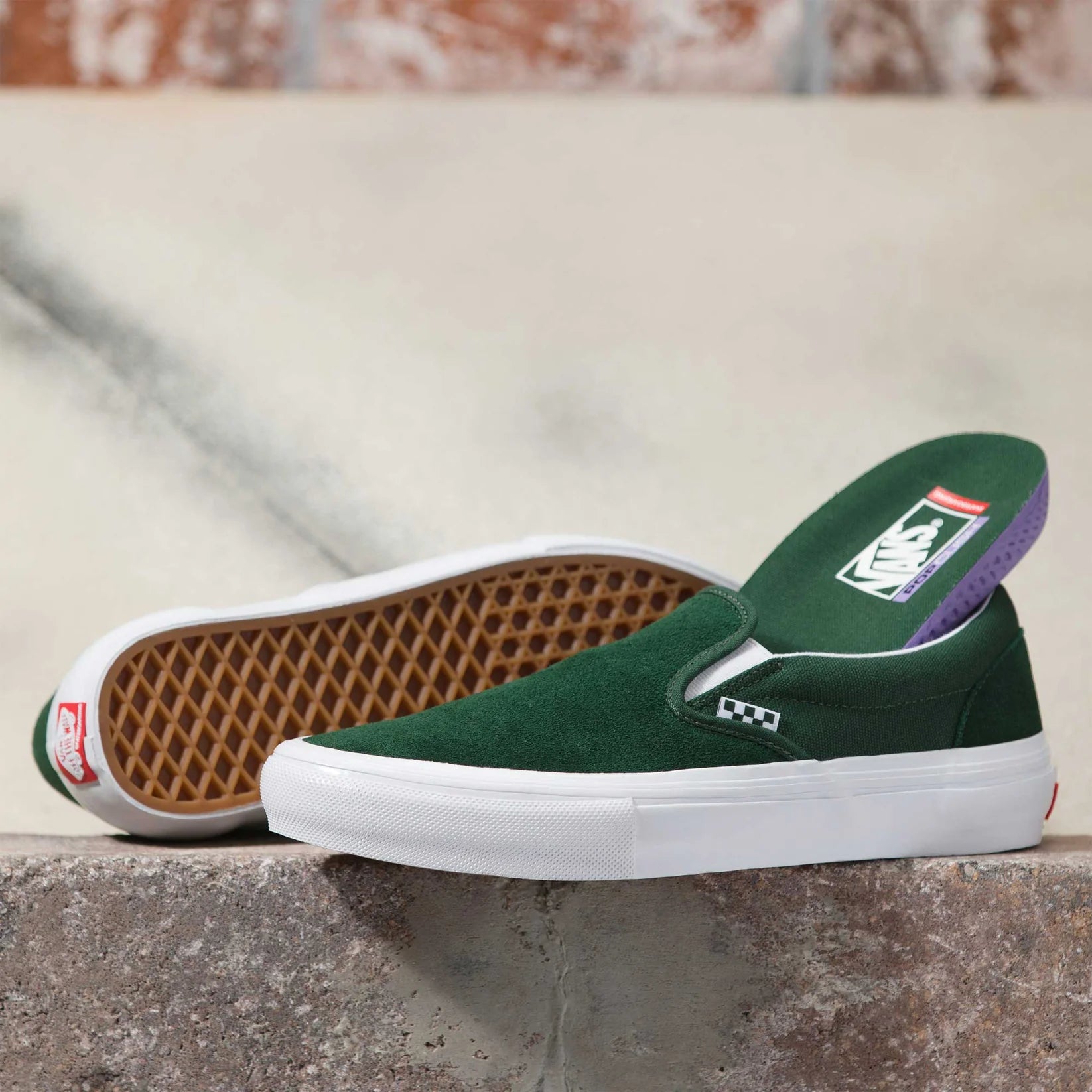Vans Skate Slip On - Wrapped Green/White