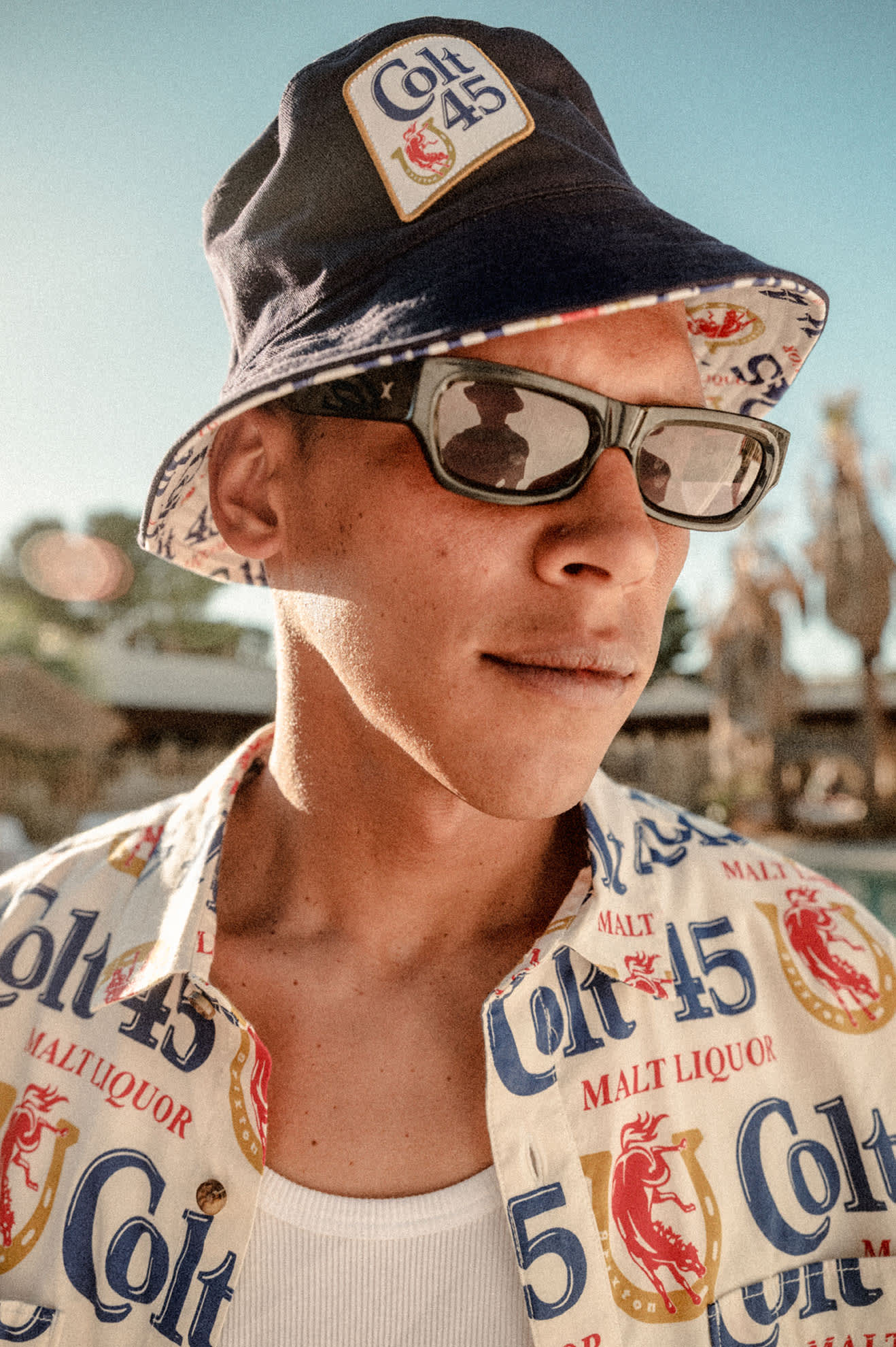 Brixton Colt 45 x Brixton Bucket Hat - Multi/Midnight Blue
