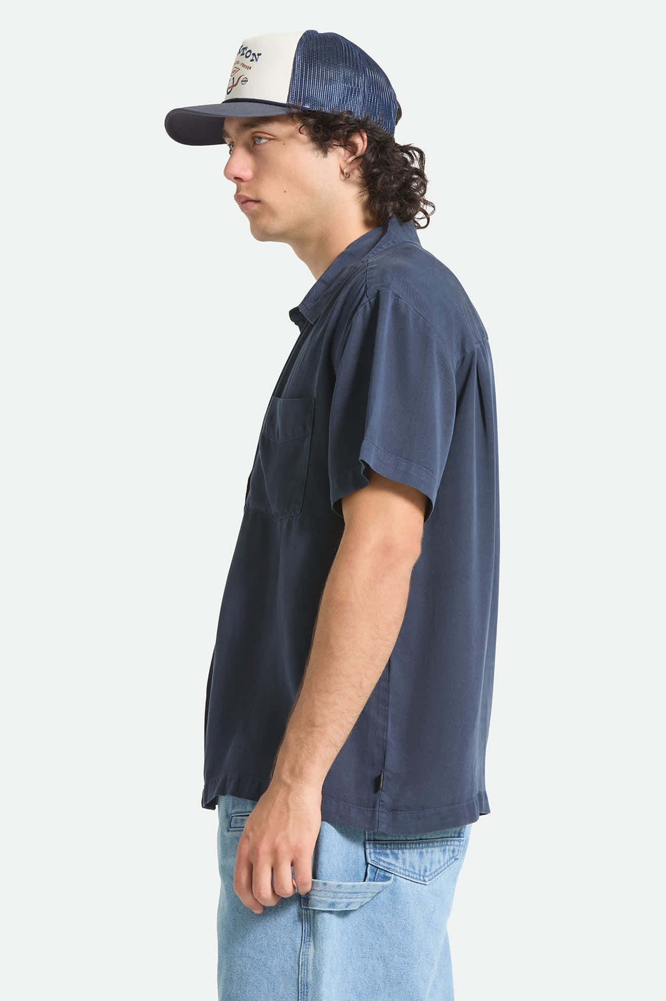 Brixton Cooling Comfort S/S Woven Shirt - Midnight Navy