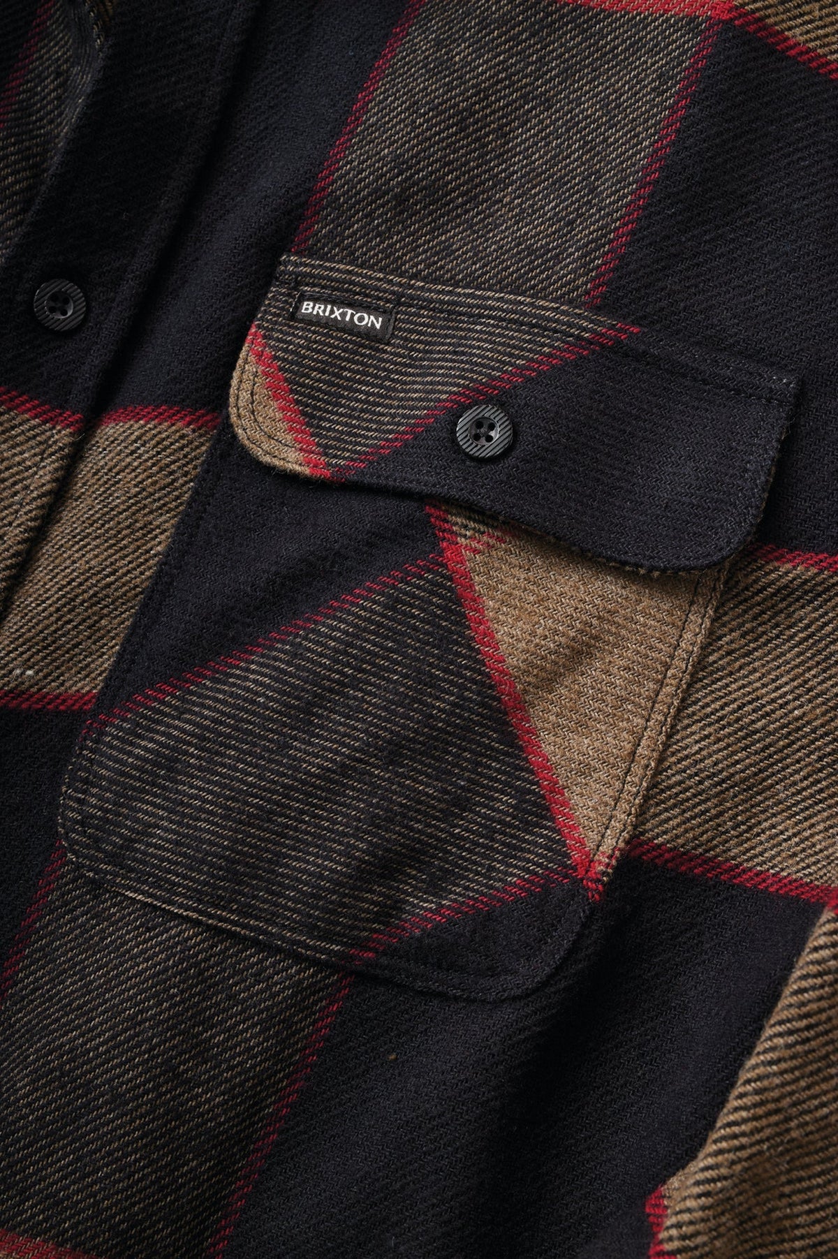 Brixton Bowery Flannel - Heather Grey/Charcoal