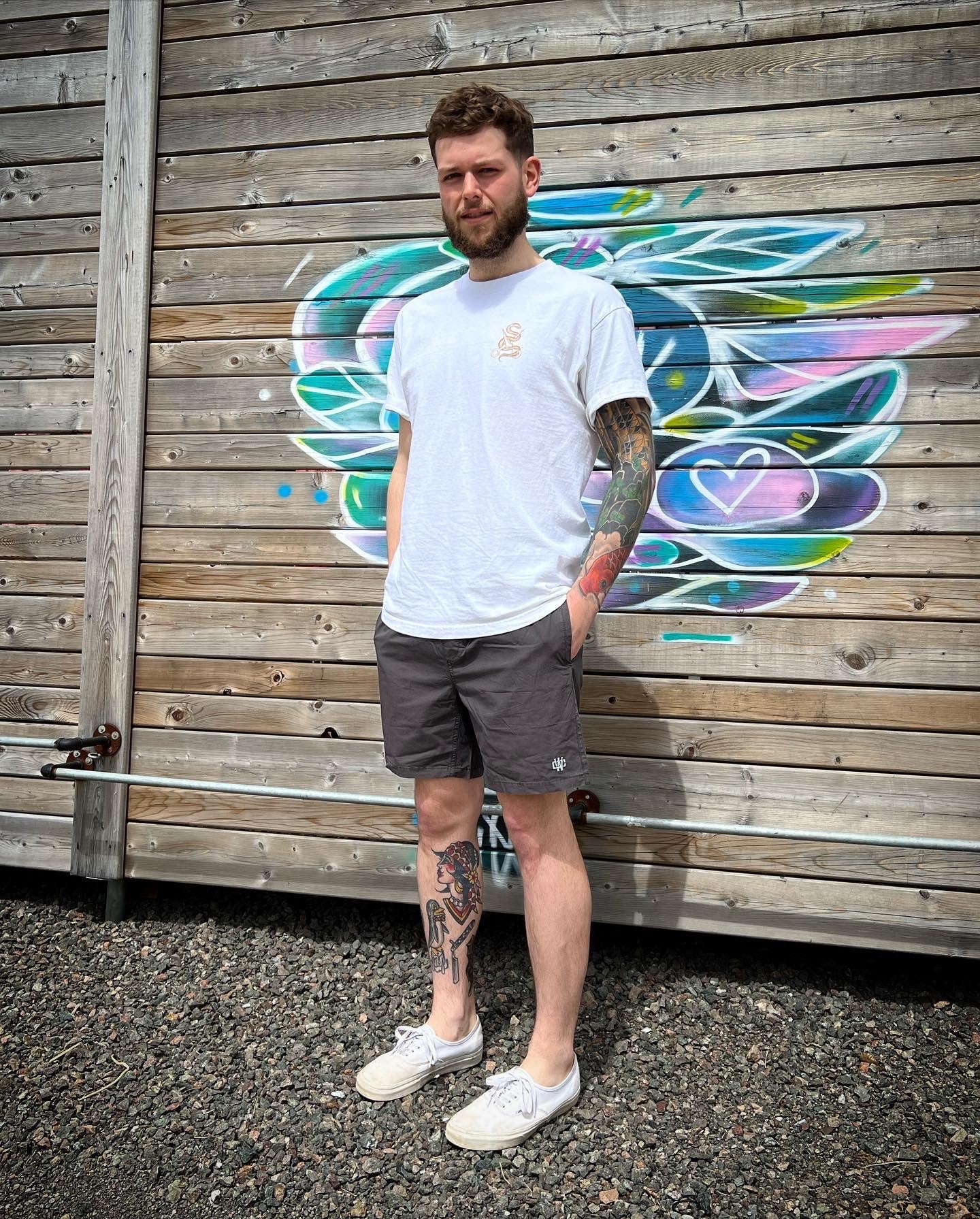 WORKING CLASS MONOGRAM BEACH SHORT - PISTACHIO/SILVER