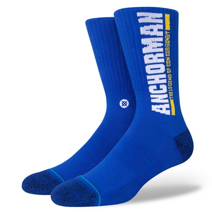 STANCE ANCHORMAN THE LEGEND CREW SOCKS - BLUE