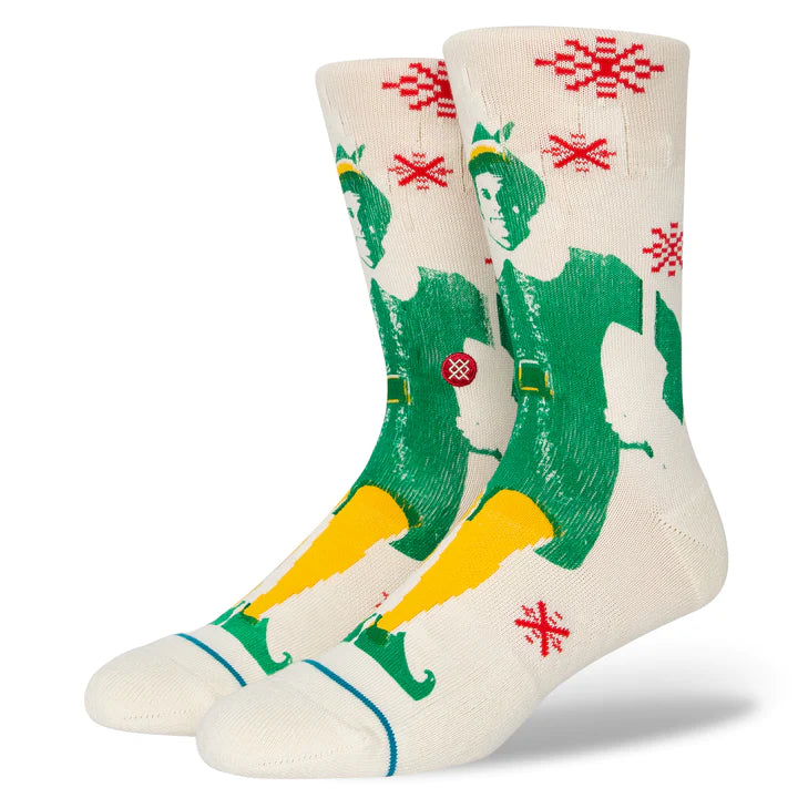 STANCE ELF X STANCE BUDDY THE ELF CREW SOCKS - OFF WHITE