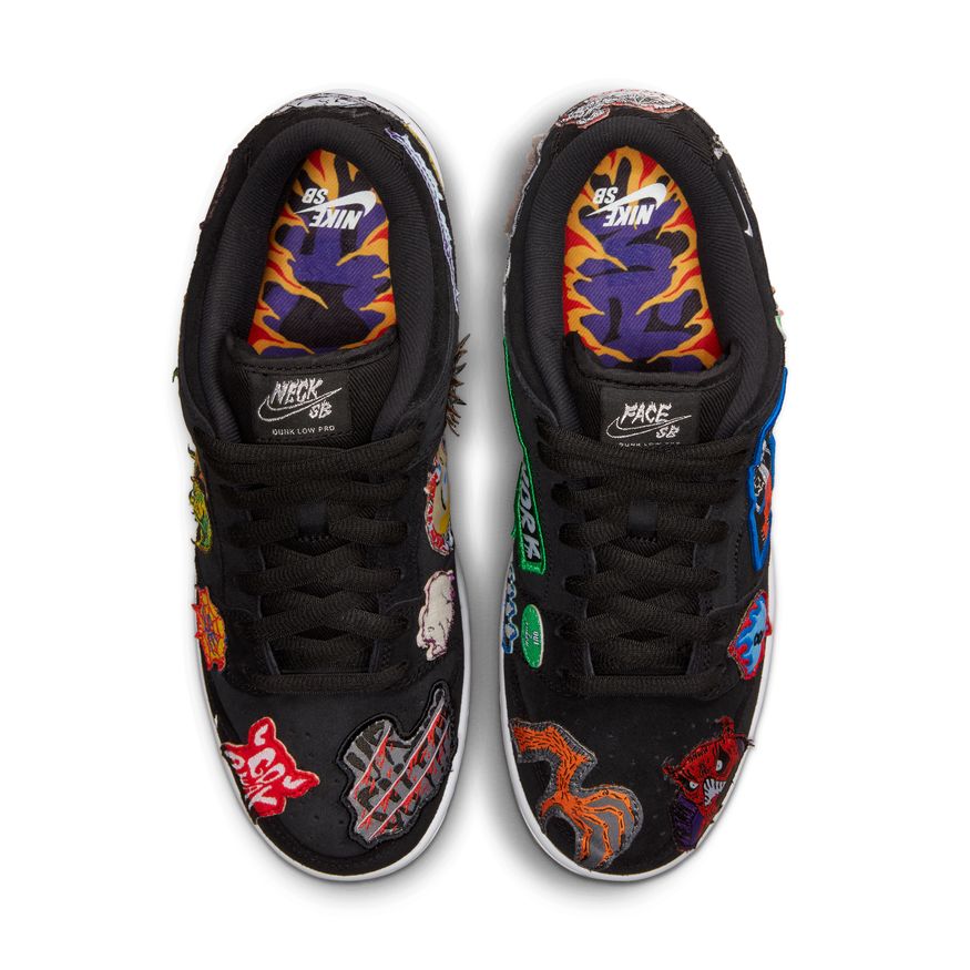 NIKE SB DUNK LOW PRO QS - BLACK/WHITE-MULTI-COLOR