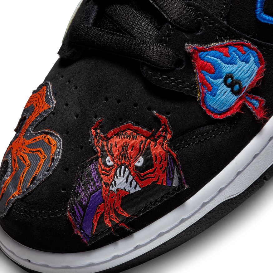 NIKE SB DUNK LOW PRO QS - BLACK/WHITE-MULTI-COLOR