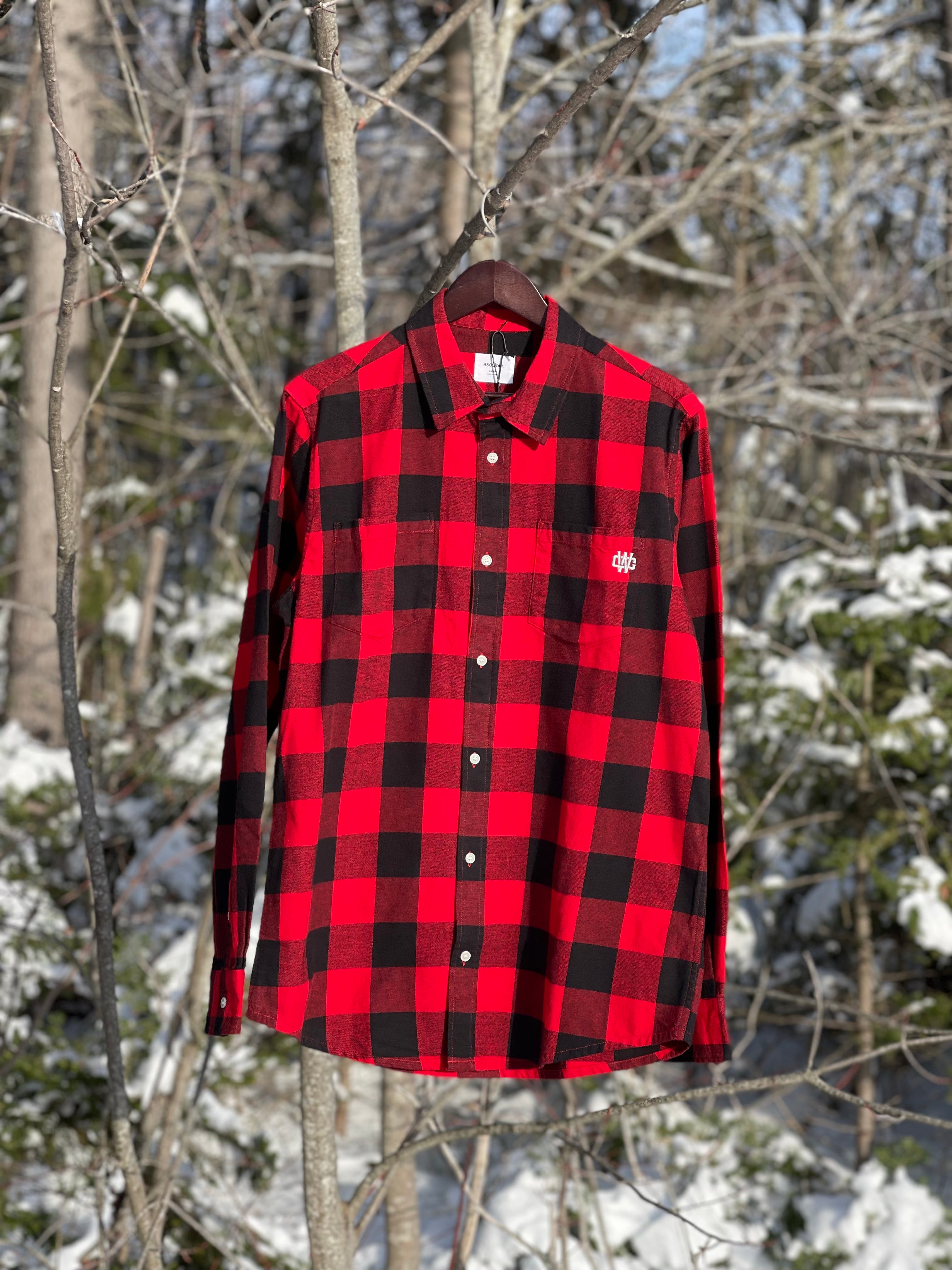 WORKING CLASS MONOGRAM CHECK FLANNEL - RED/BLACK