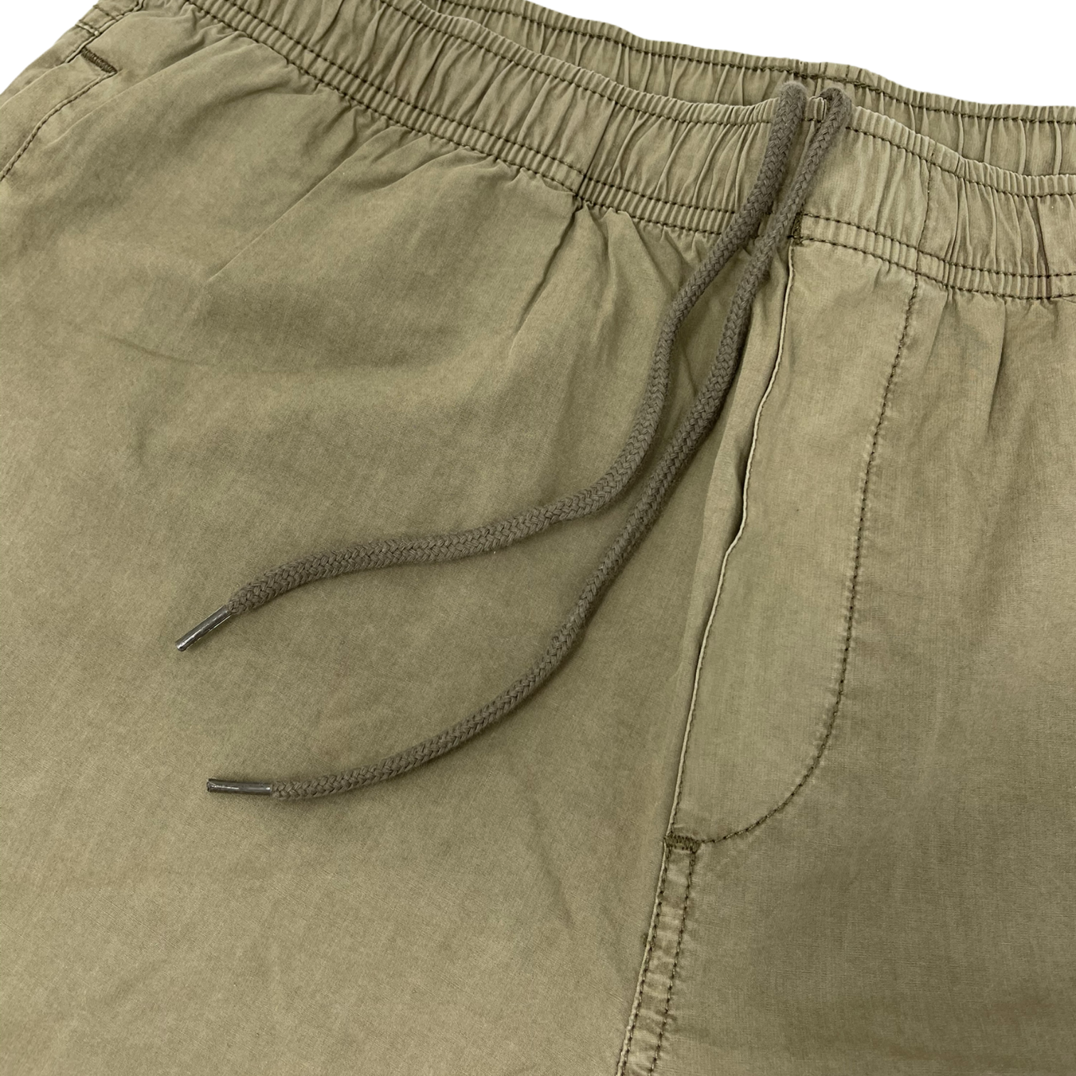 WORKING CLASS MONOGRAM EMBROIDERY BEACH SHORT - ARMY STONE/SILVER