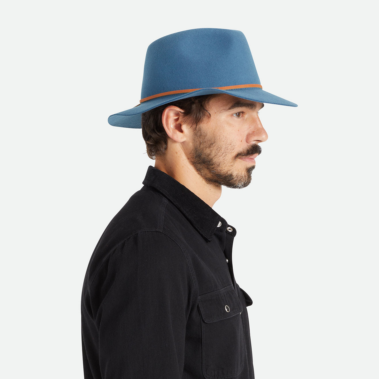 BRIXTON WESLEY FEDORA - INDIE TEAL - 100% WOOL FELT