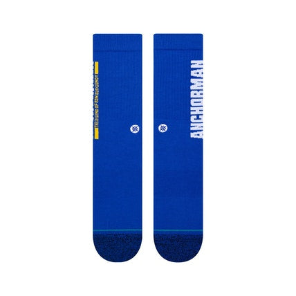 STANCE ANCHORMAN THE LEGEND CREW SOCKS - BLUE