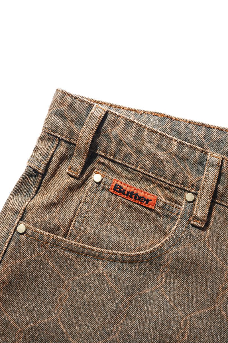 Butter Goods Chain Link Denim Jeans - Washed Brown
