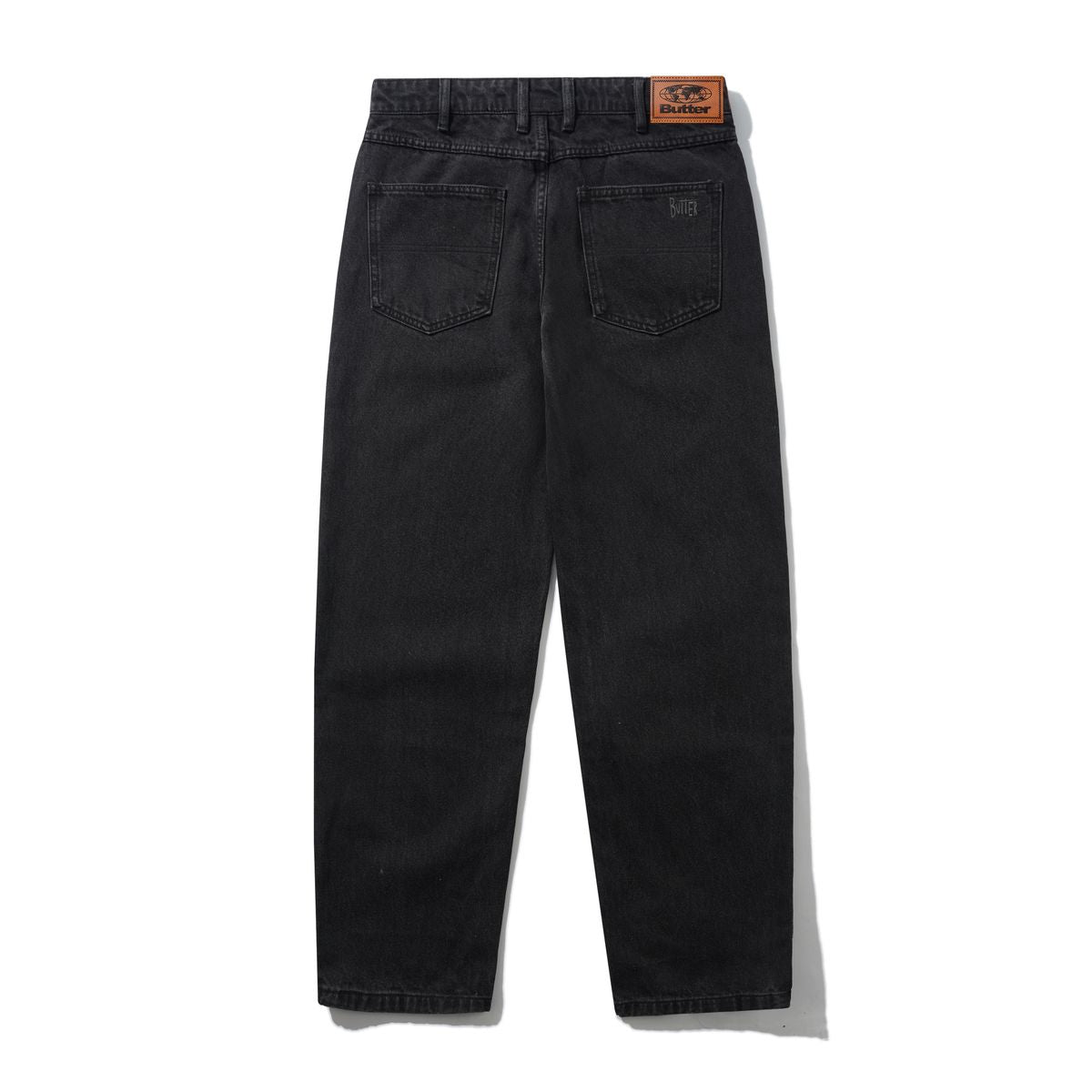 Butter Goods Straight Leg Denim Jeans - Washed Black
