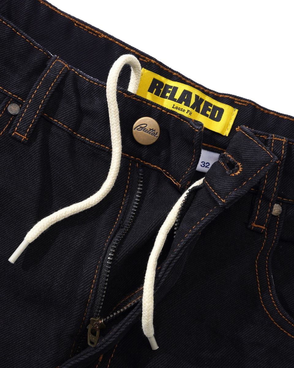Butter Goods Relaxed Denim Jeans - Washed Black