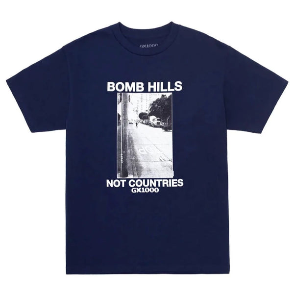GX1000 Bomb Hills Not Countries Tee - Navy