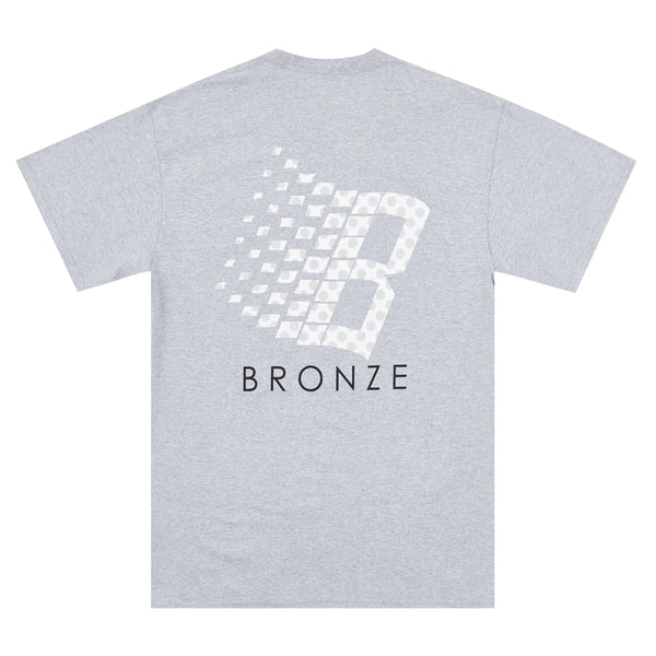 Bronze 56k Polka Dot Logo Tee - Heather Grey