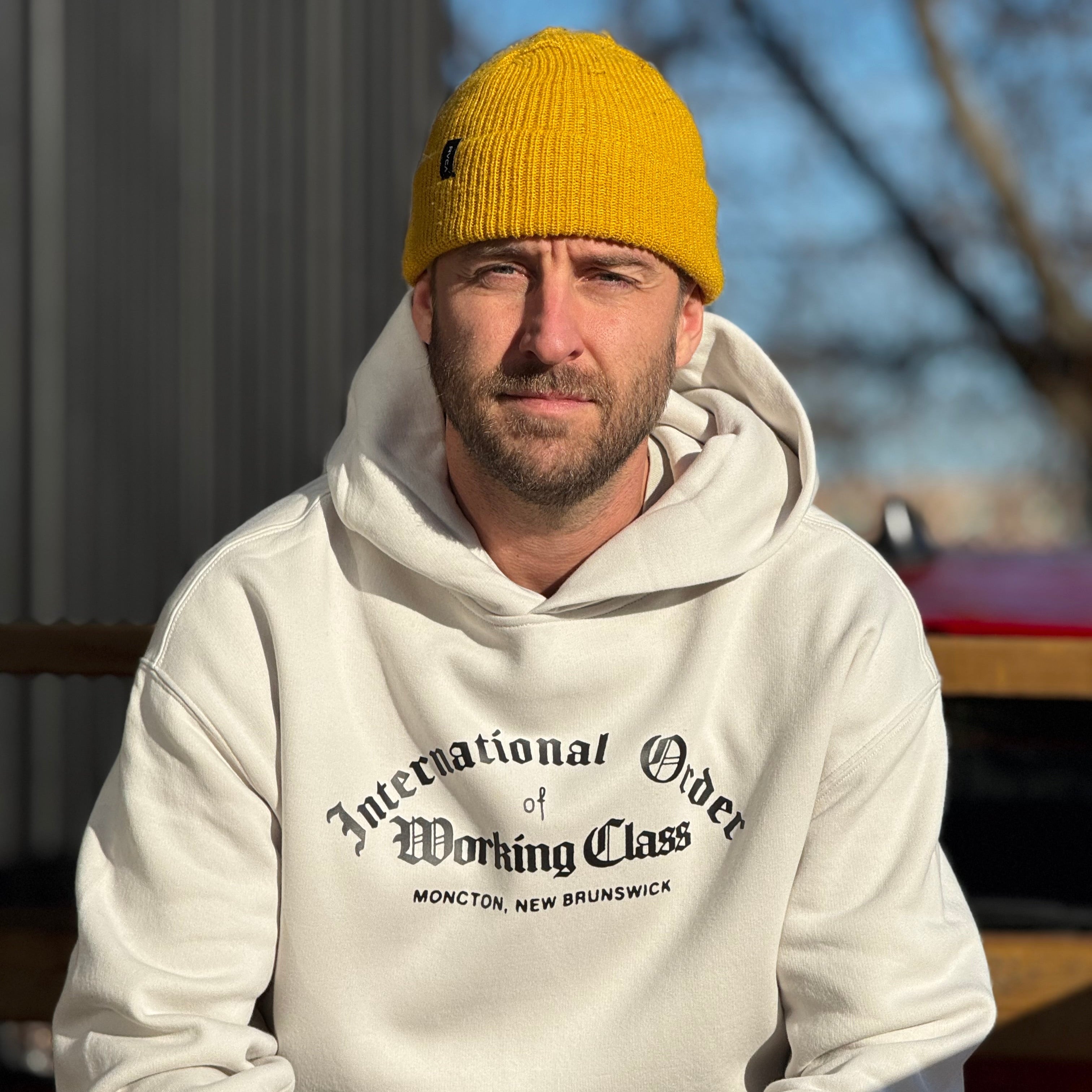 Working Class International Order Hoodie - Bone/Black