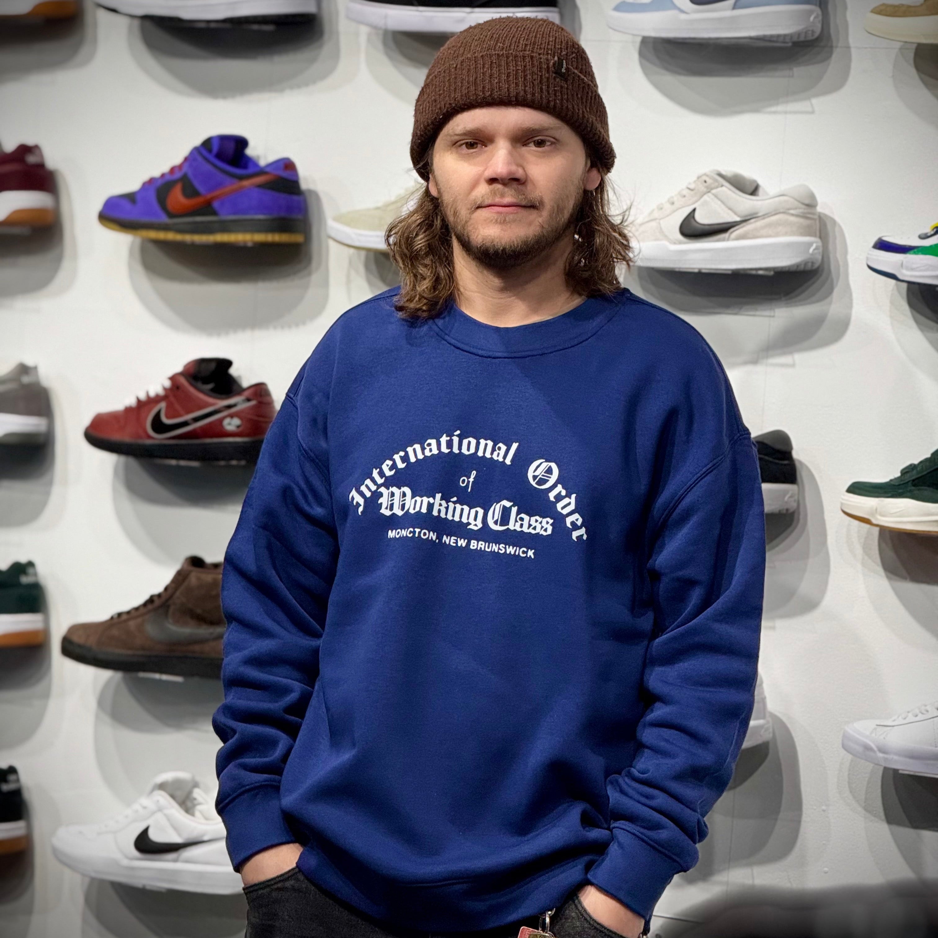 Working Class International Order Crew - Cobalt/White