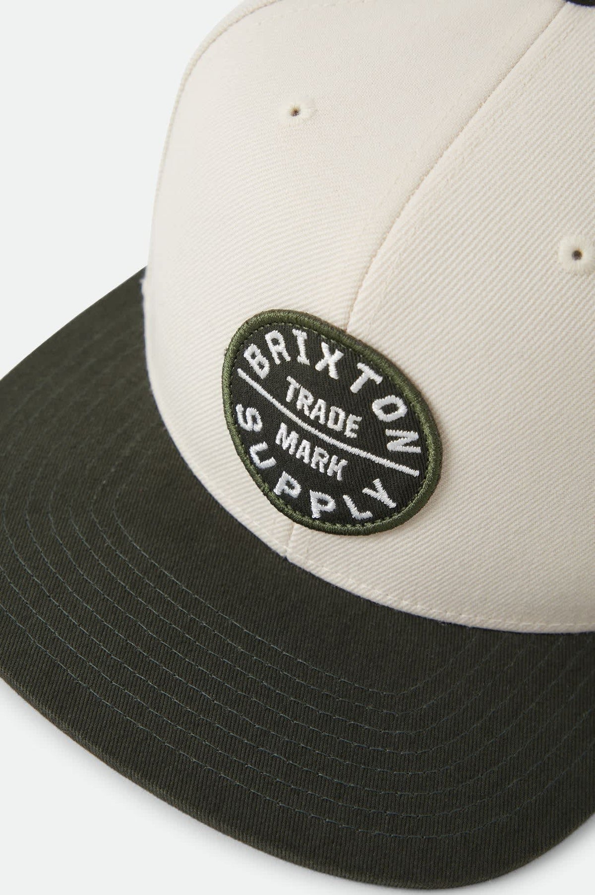 Brixton Oath III Snapback - Wax Paper/Dark Olive