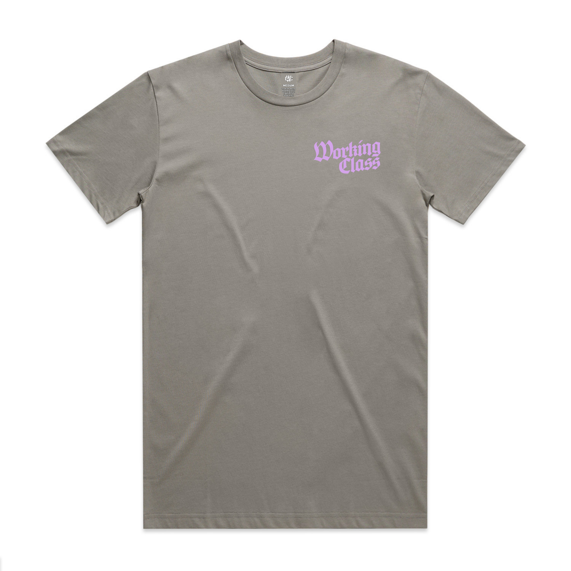 Working Class Karaoke Tee - Grey/Light Purple