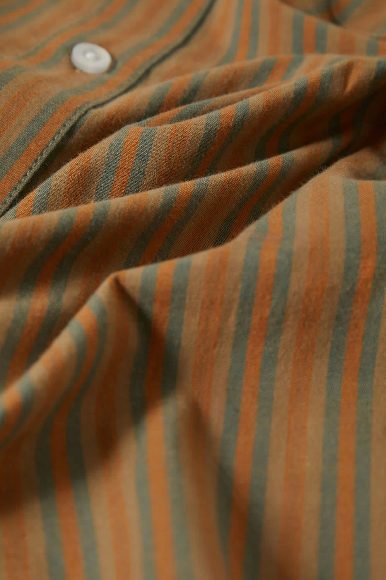 Charter Stripe S/S Woven Shirt - Rustic Caramel/Light Sage