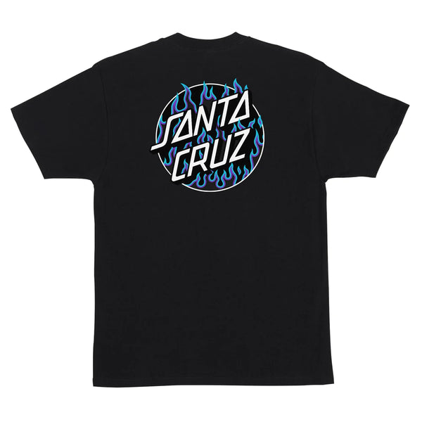 Santa Cruz x Thrasher Flame Dot Tee - Black