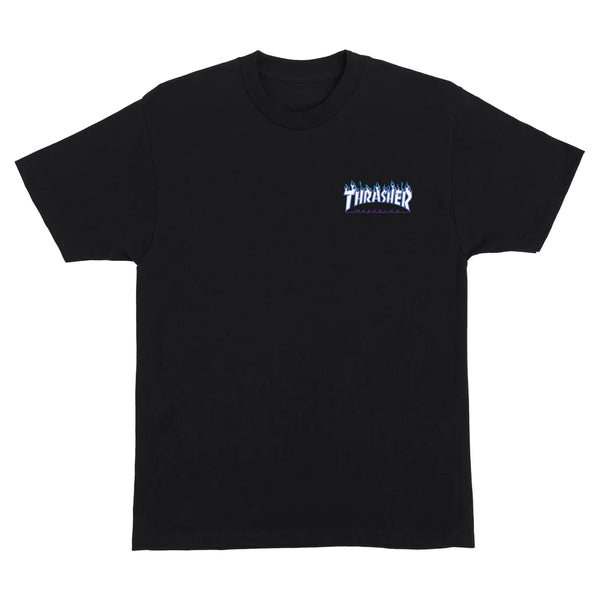 Santa Cruz x Thrasher Flame Dot Tee - Black