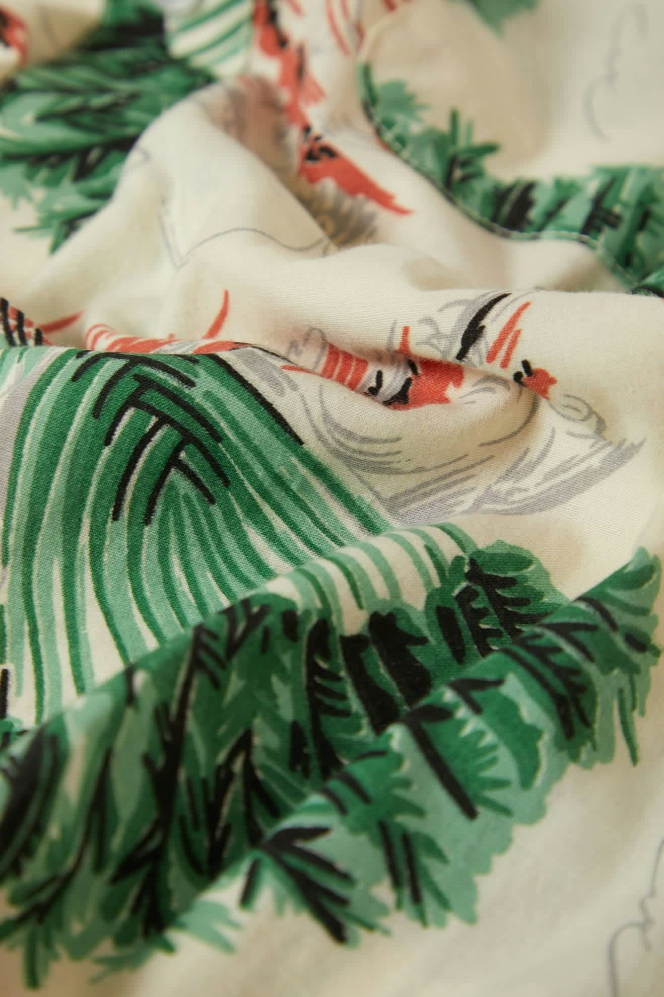 Charter Print S/S Woven Shirt - Vintage Palm Print