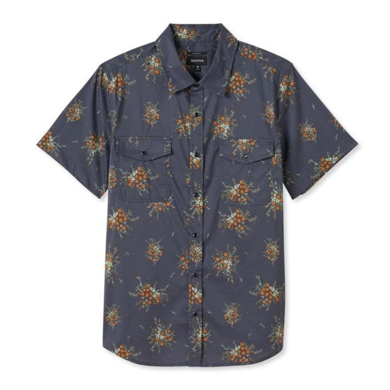 BRIXTON WAYNE S/S WVN - OMBRE BLUE WILD FLORAL