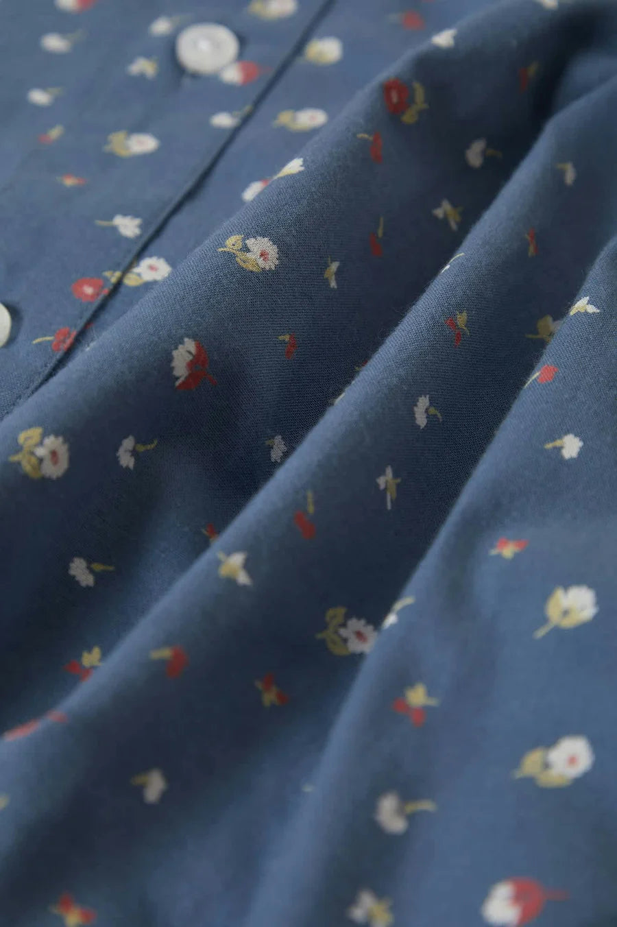 Charter Print S/S Woven Shirt - Bering Sea/Micro Floral