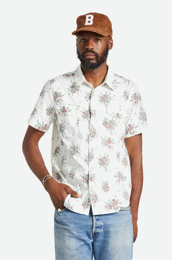 BRIXTON WAYNE S/S WVN - OFF WHITE WILD FLORAL