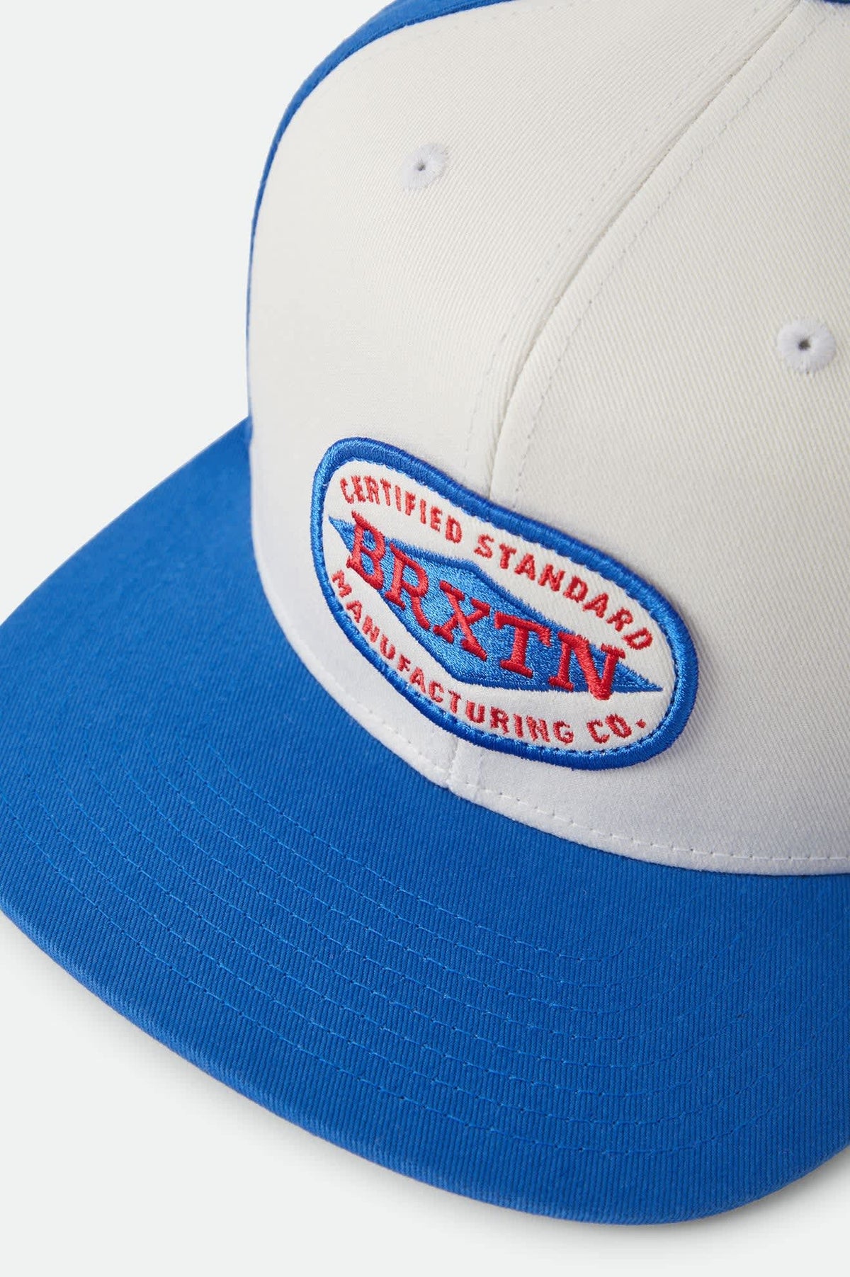 Brixton Meyers Snapback - Off White/Electric Indigo