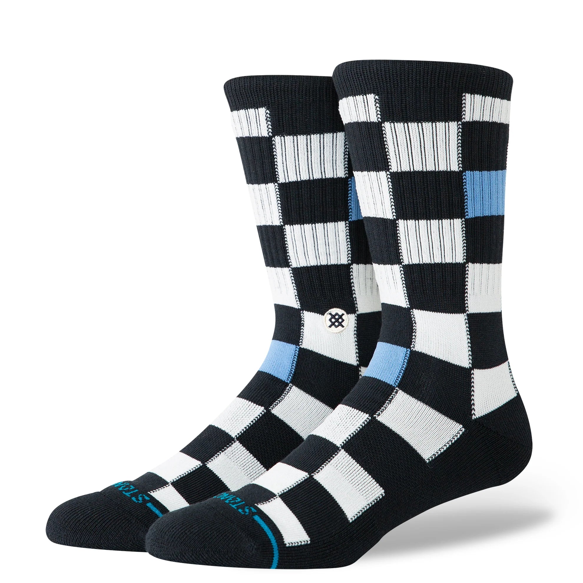 Stance Chef Check Crew Sock - Black
