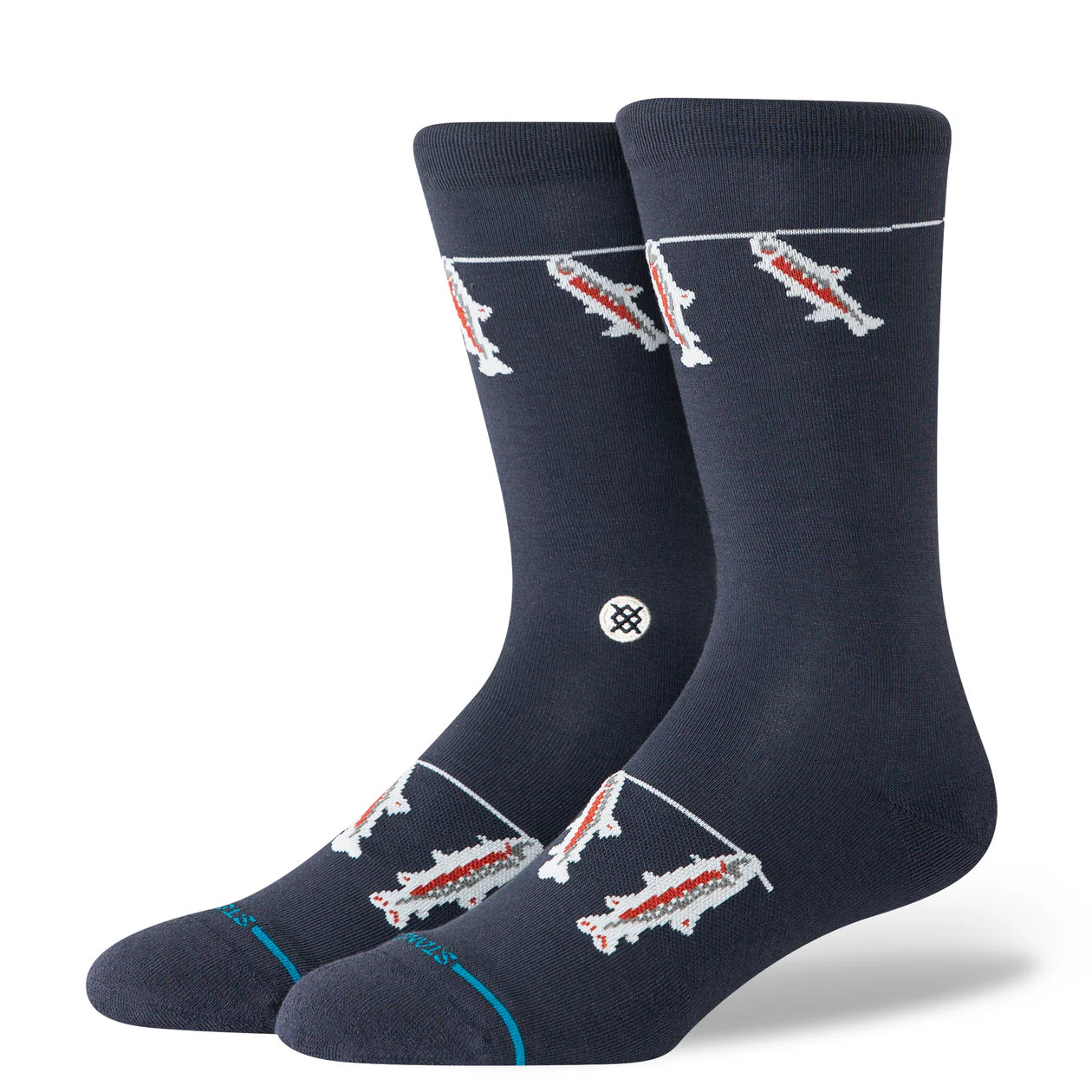 Stance Gone Fishin Crew Socks - Navy