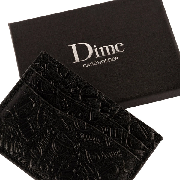 Dime Haha Leather Cardholder - Black