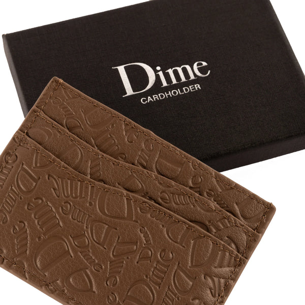 Dime Haha Leather Cardholder - Walnut