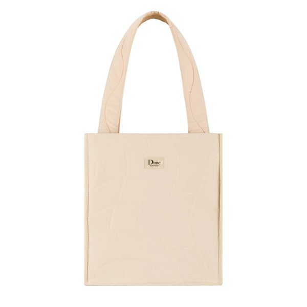 Dime Quilted Tote Bag - Tan