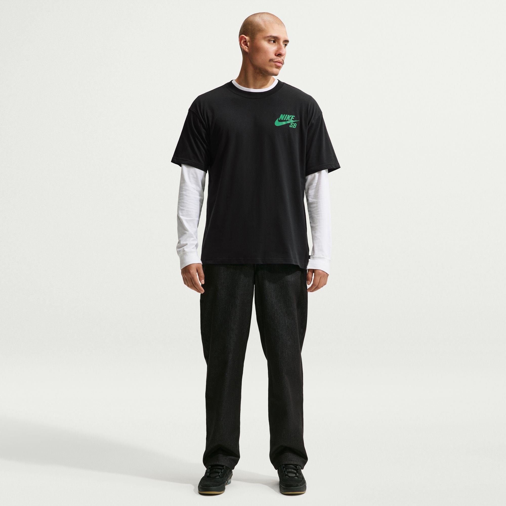 Nike SB Skate T-shirt - Black/Court Green