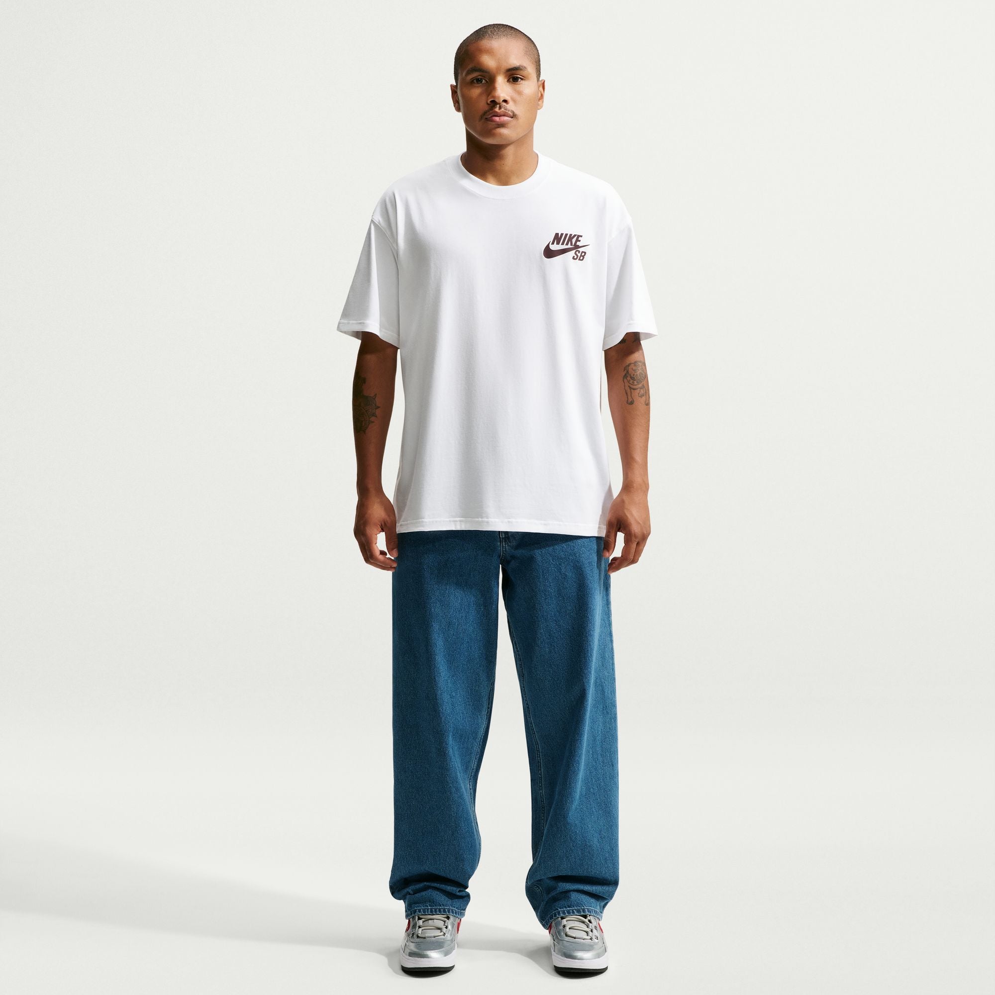Nike SB Skate T-shirt - WHITE/MYSTIC DATES
