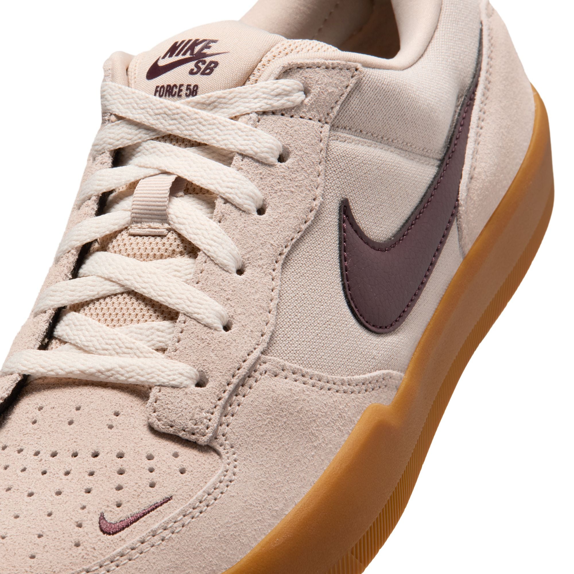 Nike SB Force 58  - CREAM II/BURGUNDY CRUSH-GUM LIGHT BROWN