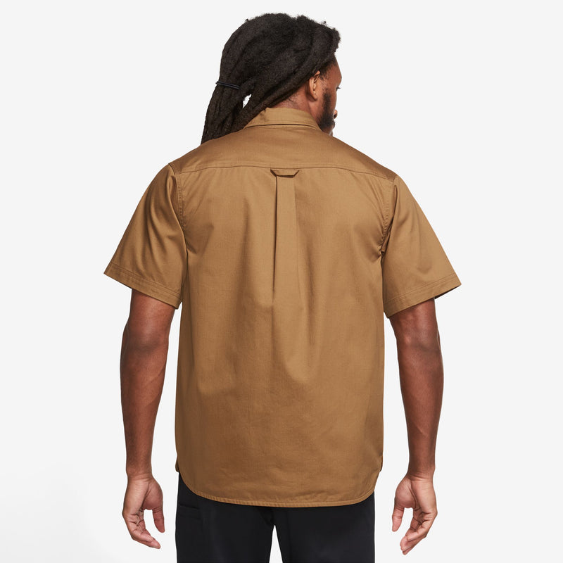 Nike SB Short-Sleeve Woven Skate Button Up - ALE BROWN/COCONUT MILK