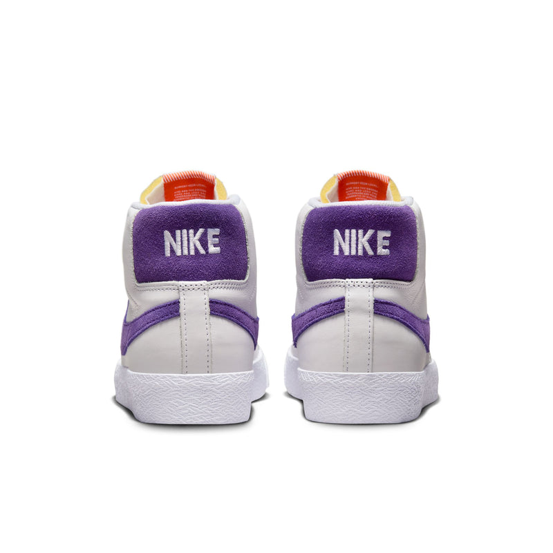 NIKE SB ZOOM BLAZER MID - WHITE/COURT PURPLE-WHITE-GUM LIGHT BROWN