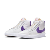 NIKE SB ZOOM BLAZER MID - WHITE/COURT PURPLE-WHITE-GUM LIGHT BROWN