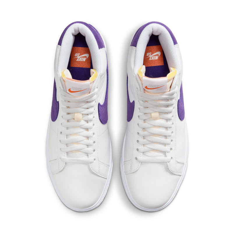 NIKE SB ZOOM BLAZER MID - WHITE/COURT PURPLE-WHITE-GUM LIGHT BROWN