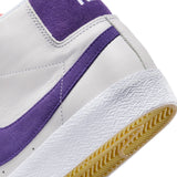 NIKE SB ZOOM BLAZER MID - WHITE/COURT PURPLE-WHITE-GUM LIGHT BROWN