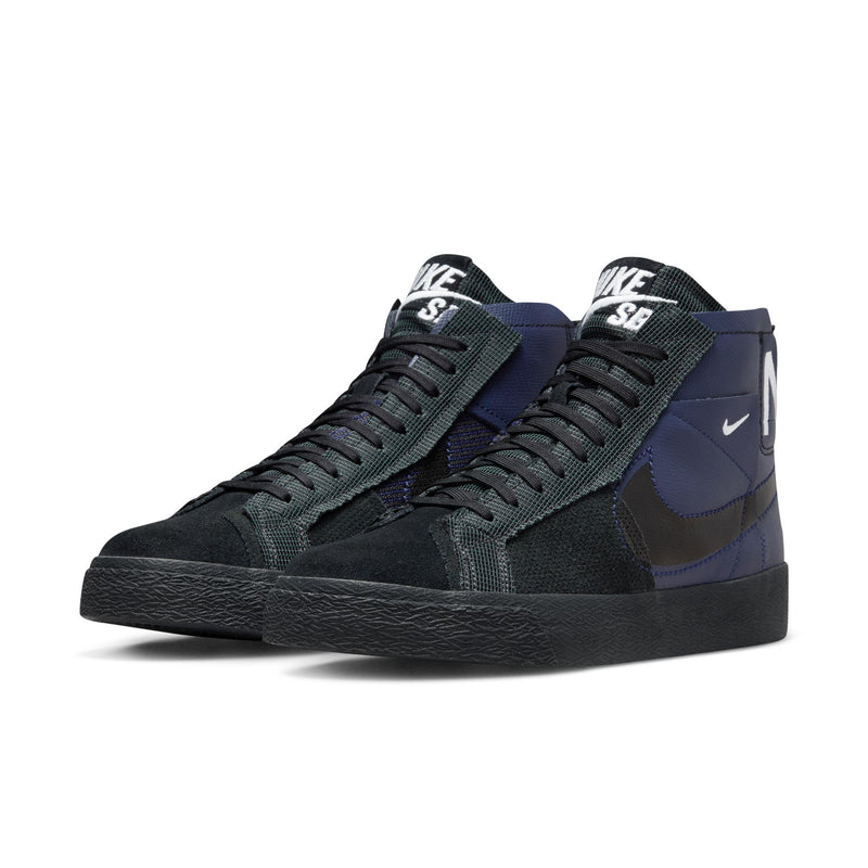 NIKE SB ZOOM BLAZER MID PREMIUM - MIDNIGHT NAVY/BLACK-FOOTBALL GREY