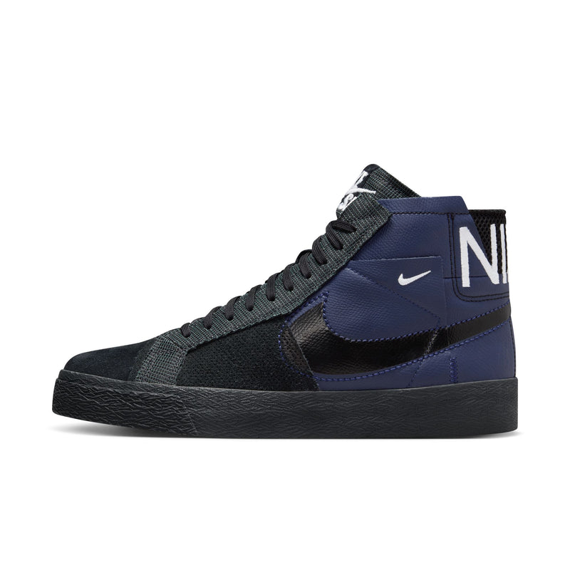 NIKE SB ZOOM BLAZER MID PREMIUM - MIDNIGHT NAVY/BLACK-FOOTBALL GREY