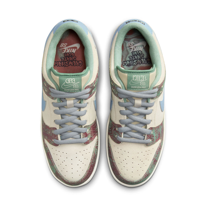 NIKE SB DUNK LOW X CRENSHAW SKATE CLUB - SAIL/LIGHT BLUE-CEDAR