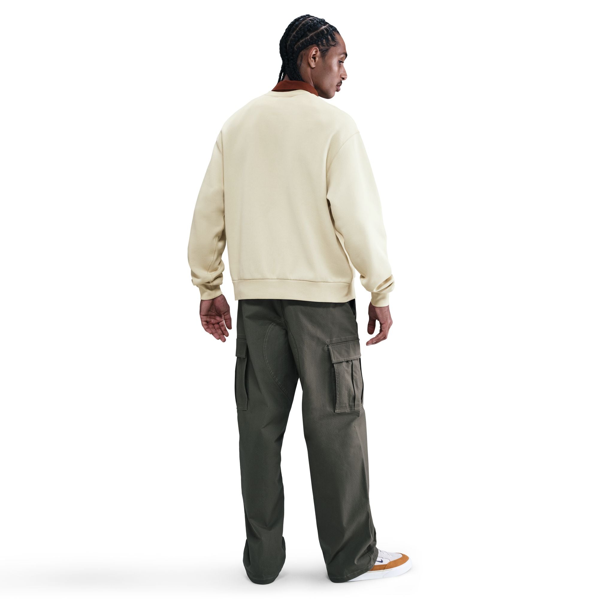 Nike SB Fleece Skate Crew - Lt. Khaki/White