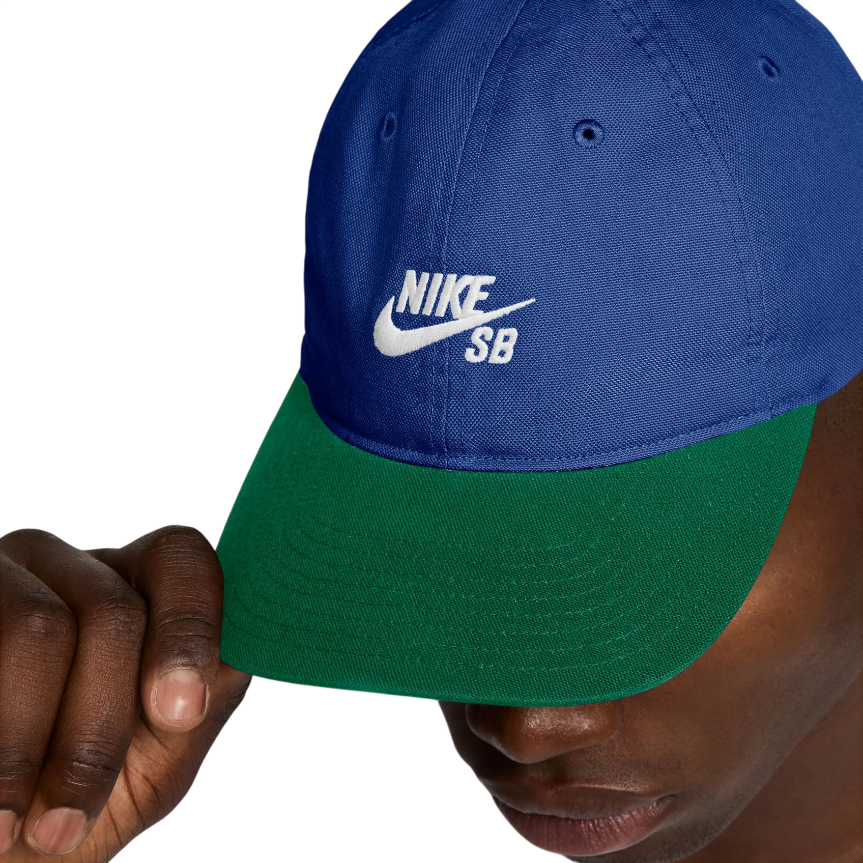 Nike SB Club Unstructured Skate Cap - Game Royal/Malachite/White